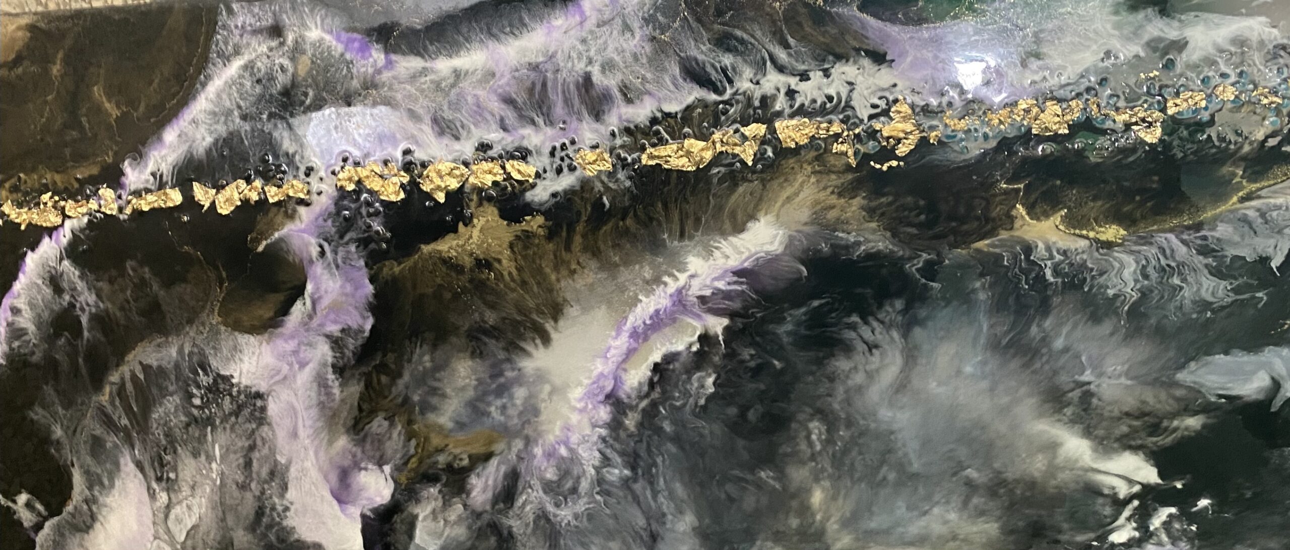 Πίνακας από Υγρό Γυαλί – “Midnight Waves” - Image 2