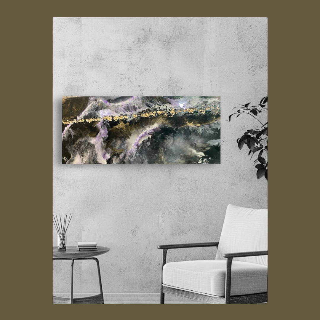Πίνακας από Υγρό Γυαλί – “Midnight Waves” - Image 3