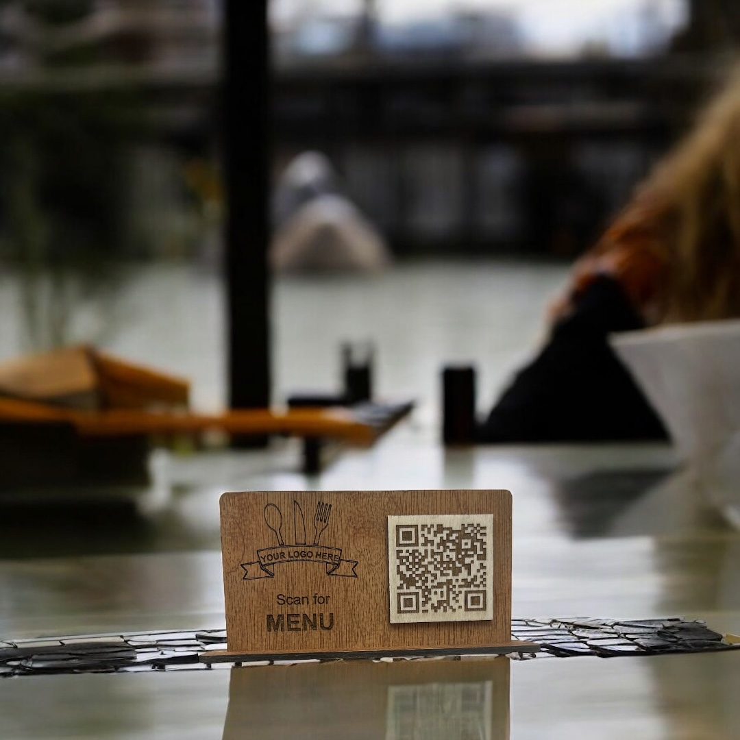Ξύλινο Stand QR Menu