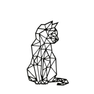 Geometric Cat – Modern Line Art Collection (CA545)
