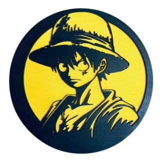 Ξύλινο Κάδρο Luffy Portrait – One Piece Anime Wall Art