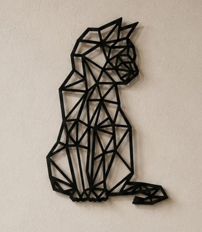 Geometric Cat – Modern Line Art Collection (CA545)