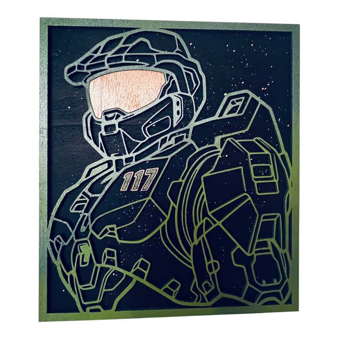 Master Chief 117 – Ξύλινο Διακοσμητικό Τοίχου (JO900)