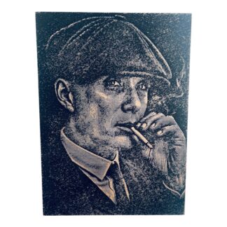 Ανάγλυφο Κάδρο Tommy Shelby – CNC Carved MDF Wall Art