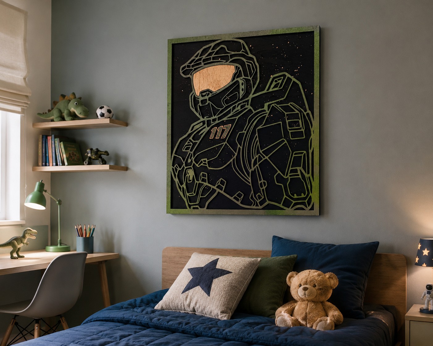 Master Chief 117 – Ξύλινο Διακοσμητικό Τοίχου (JO900) - Image 2