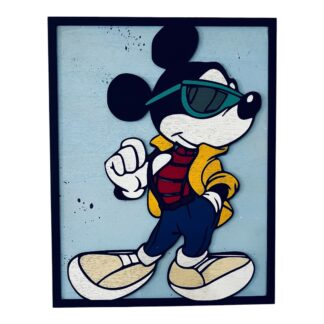 Ξύλινο Κάδρο Mickey Mouse – Street Style Edition