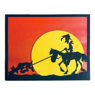 Ξύλινο Κάδρο Lucky Luke – Western Cartoon Wall Art