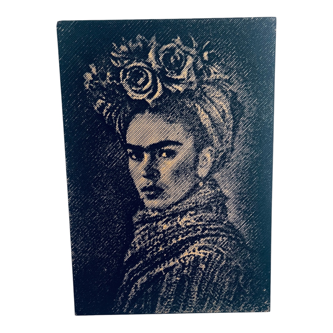 Ανάγλυφο Κάδρο Frida Kahlo – CNC Engraved MDF Wall Art