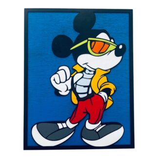 Ξύλινο Κάδρο Mickey Mouse – Street Style Edition