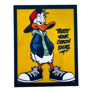 Ξύλινο Κάδρο Donald Duck – Street Style Edition