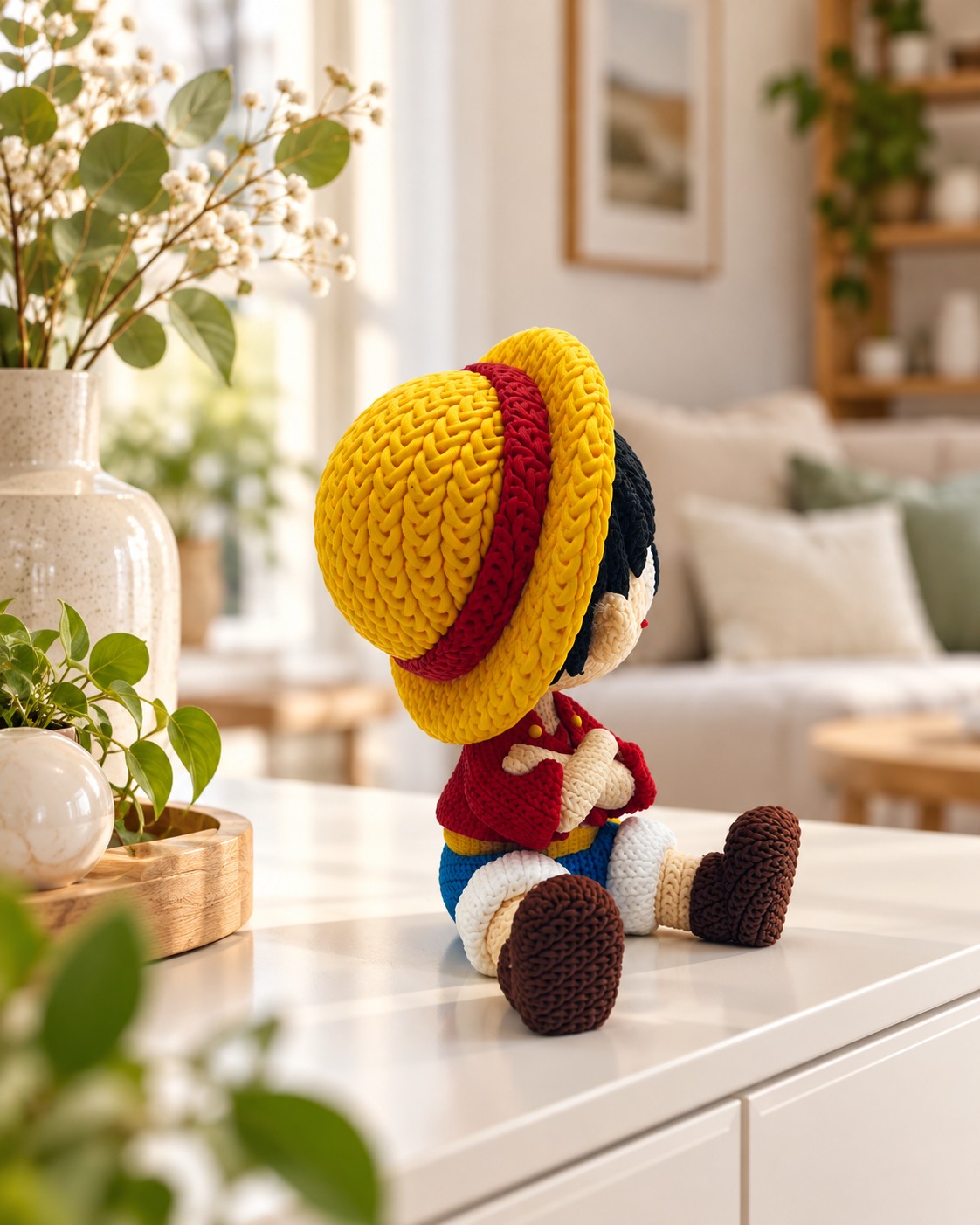 3D Printed Φιγούρα Luffy Chibi Knit Style – One Piece - Image 2