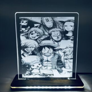 Φωτιστικό LED One Piece Straw Hat Crew με χάραξη σε πλεξιγκλάς