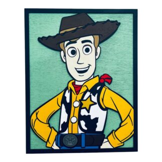 Ξύλινο Κάδρο Woody Sheriff – Toy Story Cartoon Wall Art